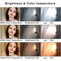 Luz De Video LED 45W Con Dos Brazos Luz De Relleno Selfie Luz LED De Bandas Largas Para Estudio Fotográfico Transmisiones En Vivo Tiktok - details 7