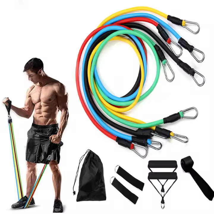Juego de bandas elásticas de Resistencia para entrenamiento muscular, Cuerda de traqueón para venta, multimtifción, 11 piezas - 1