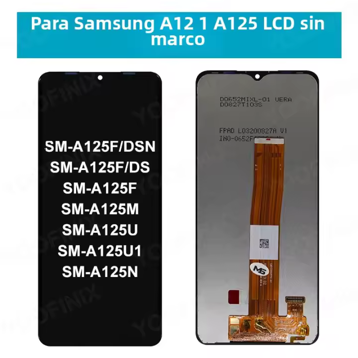 Pantalla LCD Y Digitizador Para Samsung Galaxy A12 SM-A127F/DSN Pantalla Táctil Capacidad De Toque IPS Resolución 1520X720 Pieza De Repuesto Compatible Con Samsung A12 - 1