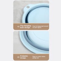 Tina De Lavado Portátil Y Plegable Para Ropa Segura Y Duradera De Plástico Suministros Domésticos Para Baño Viajes - details 19