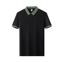 Camisa Polo Casual Para Hombres De Color Sólido Manga Corta Cómoda Para Verano Antideslizante Transpirable De Algodón Blends - details 14