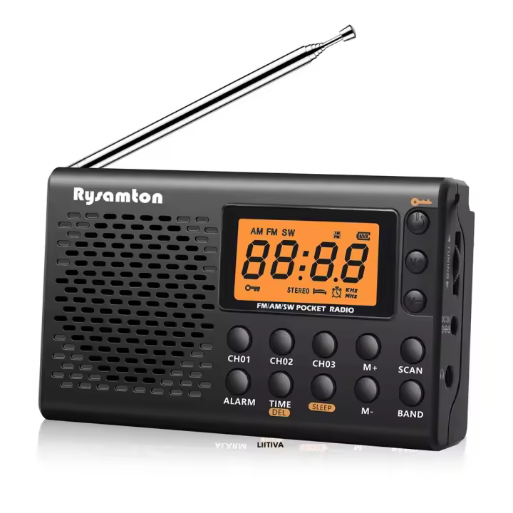 Radio Portátil AM/FM/SW Con Pantalla LED Y Antena Retráctil Alta Sensibilidad Estéreo Receptor De Radio Con Altavoz Integrado - 1
