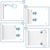 Olmitos – Barrera Seguridad Bebes retráctil para Puertas y escaleras, Interior/Exterior - Enrollable con Mecanismo de Bloqueo automático - Adaptable al Hueco hasta 140 Ancho… - details 2