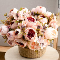 Peonía Artificial De Seda Para Vaso Decoración De Hogar Y Sala De Estar Estilo De Flores Silvestres Uso En Boda Y Acordeón - details 3