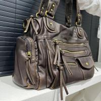Bolso Bandolera De Cuero Vintage Para Mujer Estilo Y2K Con Múltiples Bolsillos Y Gran Capacidad Bolso De Motociclista - details 11