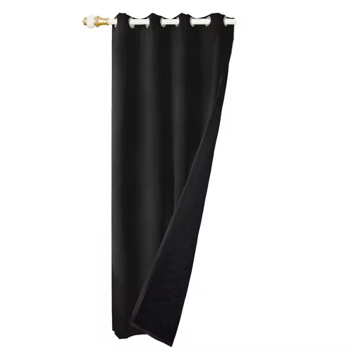 Cortinas De Blackout Tejidas 100% Gruesas Para Invierno Con Anillas Listas Para Instalar Para Sala De Estar Dormitorio Decoración Y Aislamiento De Luz - 1