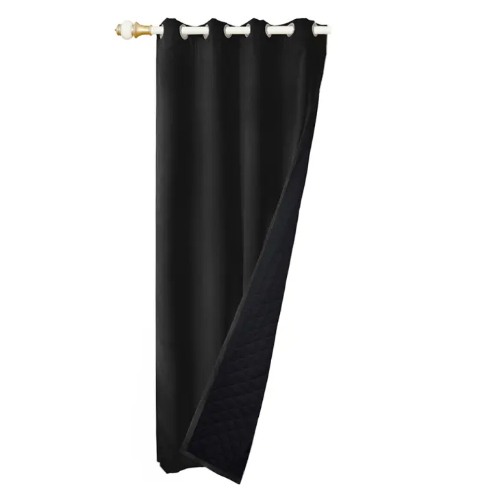 Cortinas De Blackout Tejidas 100% Gruesas Para Invierno Con Anillas Listas Para Instalar Para Sala De Estar Dormitorio Decoración Y Aislamiento De Luz - 1