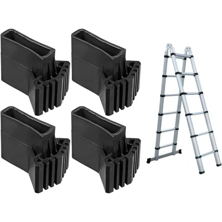 4 piezas, pies de escalera de repuesto, pies de escalera de goma, pies de seguridad de escalera, cubierta protectora de escalera - 1
