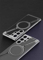 Funda De Cuero Electroplated Para Carga Inalámbrica Con Imán Para Samsung Galaxy S25 S24 S23 Ultra Protectora Y Antisuciedad - details 1