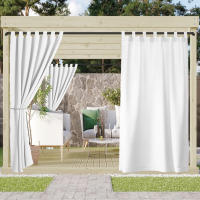 Cortina Exterior Impermeable Y Resistente Al Viento Para Terraza Protección Solar Y Privacidad Instalación En Techo Moderno 100% Poliéster - details 7