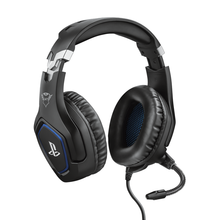 Auriculares gaming Trust GXT 488 FORZE, con micrófono plegable, licencia oficial para PS4 y PS5, altavoces de 50 mm, sonido potente y envolvente, cable trenzado de nailon de 1,2 m, diseño ergonómico, resistente y cómodo
