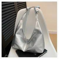 Bolso De Hombro Grande Y De Gran Capacidad Vintage 2025 Para Mujeres Bolso Cruzado De Moda Y Sencillo Con Una Corredera En Colores Negro Rojo Vino Plata Marrón Y Blanco - details 4