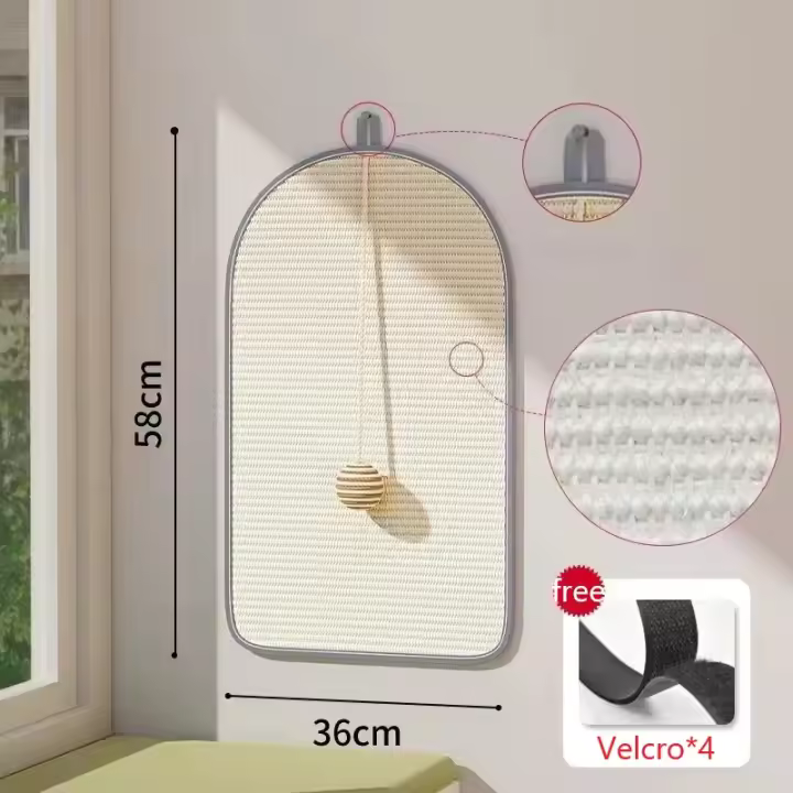 Mesa De Rascado Para Gatos Con Sisal Protección De Sofá Y Pared Juguete Para Mascotas Material De Madera De Pino Un Solo Nivel - 1