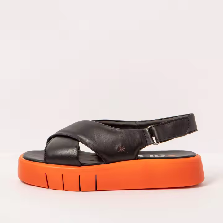Art Sandalias 1855 NAPPA BLACK-ORANGE/ MALAGA para Mujer color Black-orange - 1