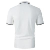 Camisa Polo De Hombre 100% Poliéster Secado Rápido Manga Corta Estilo Slim Fit Color Sólido Con Logo Moda Verano - details 5