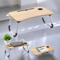 Mesa Ordenador Plegable Color Madera 60 x 40x 26cm Mesa para Portatil Cama, Mesa Ordenador Ranura para Taza, Soporte para Tablet, Mesa para Cama, Sofa, Suelo 29267 - details 3