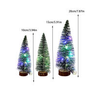 Decoración De Navidad LED Miniátrica Para Escritorio Árbol Luminoso DIY Adornos Para Oficina Y Fiesta En Casa Material Plástico - details 11