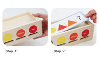 Juguete Educativo Montessori 2 En 1 Para Bebés Y Niños Con Cuentas Y Formas Juego De Aprendizaje De Colores Y Formas Caja Con Tapa Regalo Navideño Para Niños De 3 a 6 Años - details 5