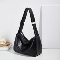 Bolso De Hombro De Cuero Suave Minimalista Para Trabajo Y Estudio Bolsa De Clase Para Mujeres Con Cierre De Cremallera - details 2