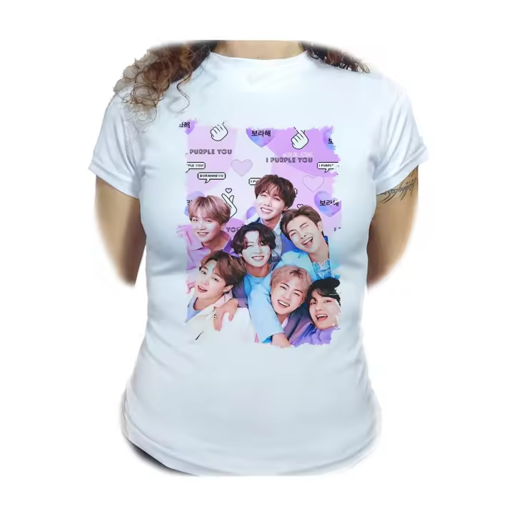 CAMISETA MUJER BTS grupo permission to dance on stage woman tshirt corea kpop musica - 1