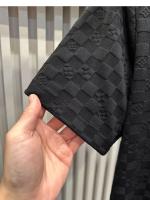 Camiseta De Hombre Elegante Y Lujosa a Cuadros Veraniega Con Mangas Cortas Estilo Casual Versátil De Terciopelo Suave Para Viajes - details 11