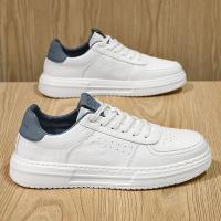 Zapatillas Casuales Para Hombre En Cuero Blanco Suela Ligera Transpirables Tenis Deportivos Para Adultos Zapatillas Hombre - details 5