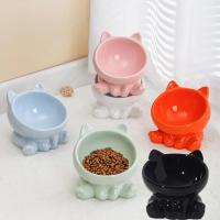 Tazón De Alimentos Para Mascotas De Cerámica Con Base Alta Protector De Cuello Antisalpicaduras Antisalpicaduras Para Perros Y Gatos Alimentación De Animales De Compañía - details 0