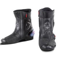 Botas De Motocicleta Para Hombre Y Mujer Microfibra Cuero Anticolisión Protección De Tornillo Moto Racing Botas Cortas A004 - details 7