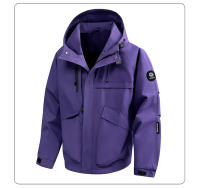 Chaqueta De Senderismo Impermeable Para Hombres Capucha Cremallera Windbreaker Ligera Para Camping Primavera Otoño - details 10