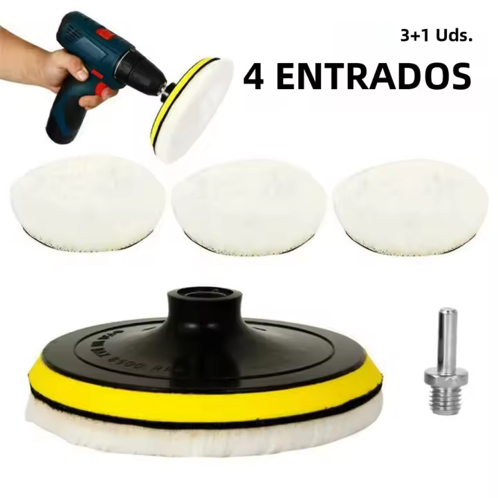 5Pcs Disco De Pulido De Lana De 4 Pulgadas Con Flocking Para Broca Eléctrica Disco De Pulido De Espuma Para Lija Y Pulido - 1