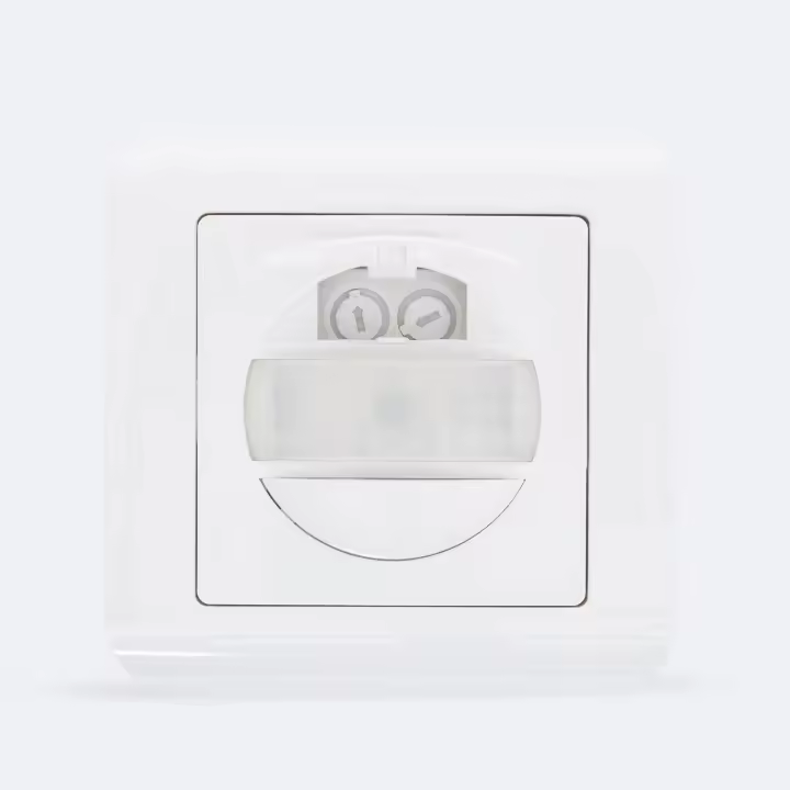 Ledkia Sensor de Movimiento PIR 120º Mecanismo Pared Cuadrado Pro Blanco - 1