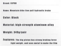 IIIPRO Freno De Disco Hidráulico MTB Para Bicicleta De Montaña 160mm Con Disco De Freno Y Cable De Pull Para Freno Calipero - details 1
