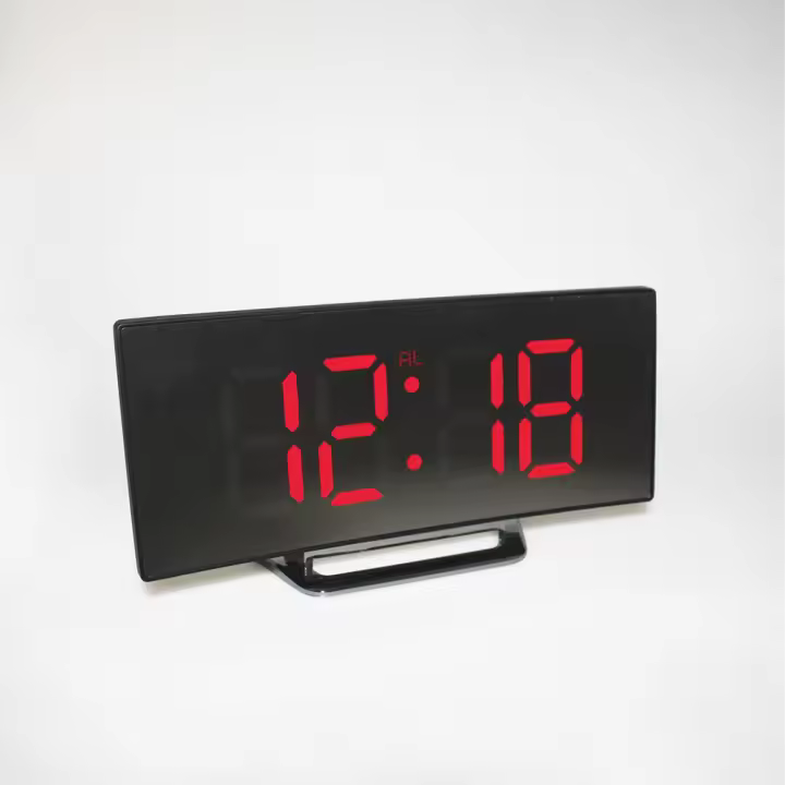 Despertador extra Fuerte para adultos que düermen profundamente, despertador Doble with vibración para dormitorio with Carga USB, Pantalla large LED 8,7 "en color Rojo - 1
