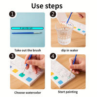 Libro De Coloreado Con Pincel De Agua Para Niños 12 Páginas Juguete De Dibujo Para Regalos De Año Nuevo Navidad Acción De Gracias Pascua Material Papel Edad Recomendada 3-12 Años - details 0