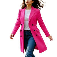 Nueva Chaqueta De Mujer De Invierno Con Manga Larga Y Cuello En V A-line Fashion Chaqueta De Trench Para Otoño Y Invierno - details 9