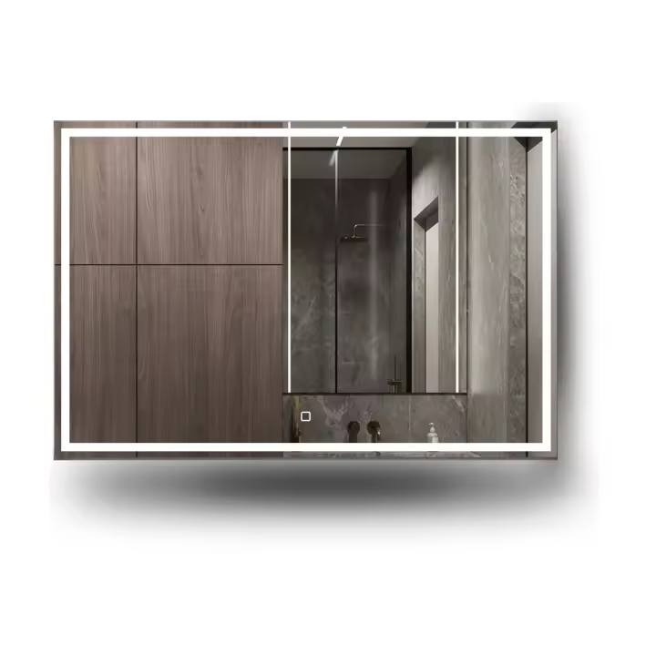 Espejo Baño LED 120x80 cm Rectangular Tarraco 120, Luz Regulable, Interruptor Táctil, Impermeable IP44, UBUD - 1