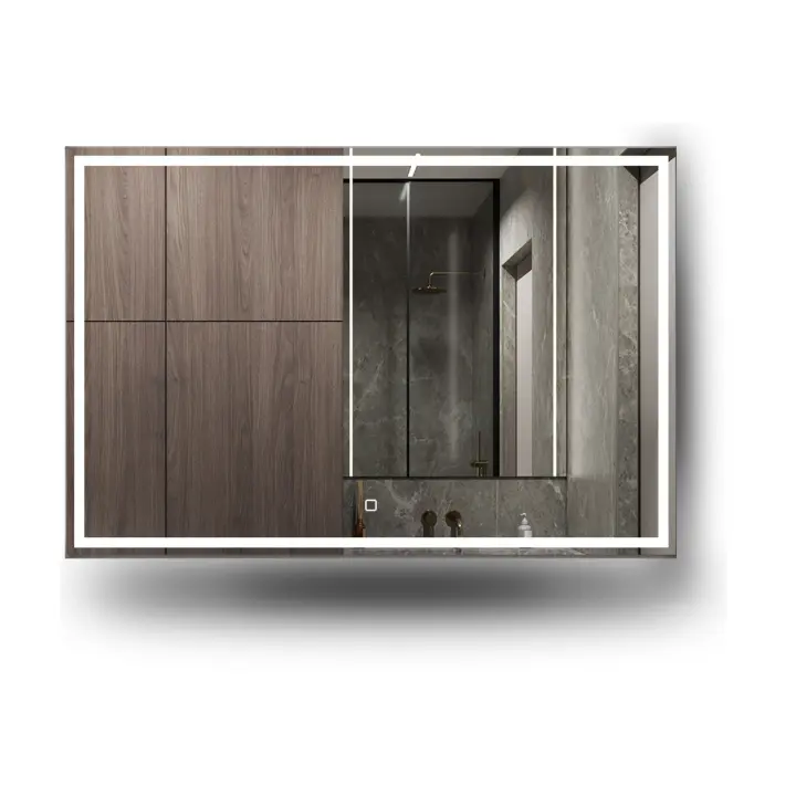 Espejo Baño LED 120x80 cm Rectangular Tarraco 120, Luz Regulable, Interruptor Táctil, Impermeable IP44, UBUD - 1