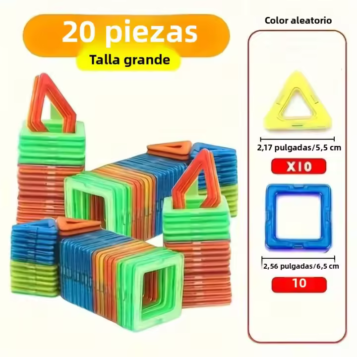 Juego De Construcción Magnético Para Niños Grande Tamaño Bloques Magnéticos De Diseñador Juguetes Educativos Montessori Regalos Para Niños De 3-6 Años - 1