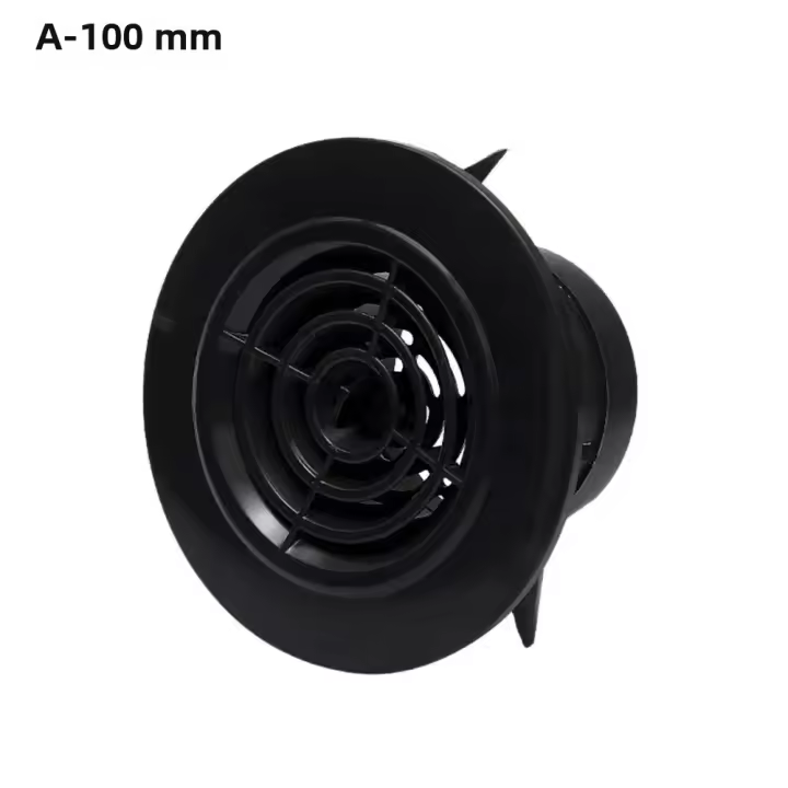 Cubierta De Ventilación Para Ventilador De Tamaño 75/100/150mm Accesorios De Ducto De Ventilación En ABS Formas Variadas - 1