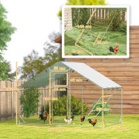 Gallinero de Maple para Gallinas camperas, 300x200x195 cm Gallinero with UV cubierta, Puerta de Alimentación, Comedero colcante, dordero, Gallinero para 6-8 Gallinas, animales Pequeños - details 5