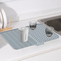 Alfombrilla De Secado De Platos Ultra Absorbente De Silicona No Esmerilada Secado Rápido Resistente Al Calor Para La Cocina Alfombrilla De Secado De Platos - details 4