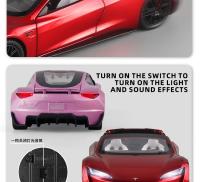 Tesla Roadster Convertible Supercar De 1:24 En Metal Con Sonido Y Luz Modelo De Coche De Juguete Para Niños Regalo De Cumpleaños - details 6