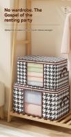 Caja De Almacenamiento Portátil De Gran Capacidad Visible Organizador De Ropa Para El Hogar Con Manijas Plegable a Prueba De Polvo Con Cierre De Cremallera - details 8