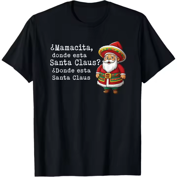 Camiseta unisex informal de cuello redondo, tejido de punto suave y cómodo, moda de verano, 100 % algodón, ligera elasticidad, corte regular. Are you Santa Claus Santa Claus T-shirt - 1
