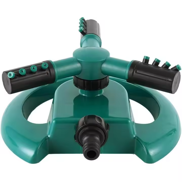 Automatic Lawn Sprinkler 360°Rotating 3 Arm Garden Sprinkler Water Sprinkler 12 Nozzles Watering System - 1