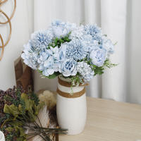 Flores Artificiales De Seda Peonía Hermosas Para Vaso Decoración De Hogar Y Bodas Regalo De Flores Falsas Hydrangea Para Mesa Del Salón - details 5
