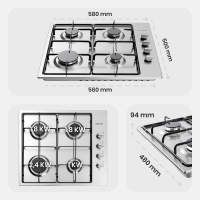 AREBOS Placa de gas de 4 fogones | Apta para gas natural y propano | Autosuficiente - details 7
