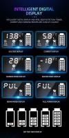 Cargador de batería de coche totalmente automático de 12 V y 6 A con pantalla LCD, cargadores inteligentes, protección múltiple, cargador de batería con reparación de pulsos, para coches y motos - details 5