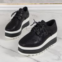 Zapatos De Plataforma Con Tacón Para Mujer Zapatos Casuales Con Cordones Altos Cómodos Y Transpirables Zapatillas Con Suela Gruesa Para Exterior - details 5
