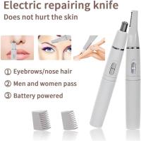 Recortador de Vello nasal para hambres y Mujeres, recortador Eléctrico 2 en 1 Para nariz y orejas', recargable de Cejas y Vello nasal para Rostro y labios - details 0
